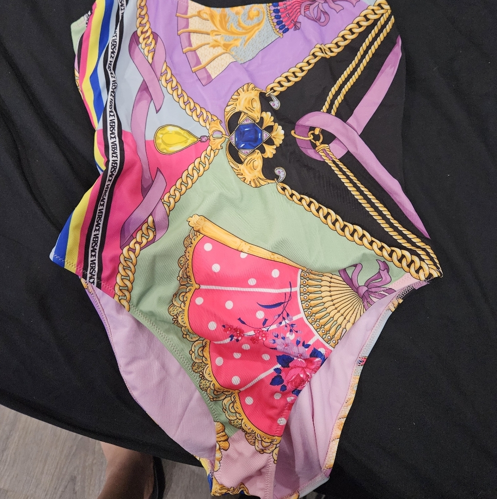 VERSACE VENTAGLI ONE-PIECE SWIMSUIT Size 2